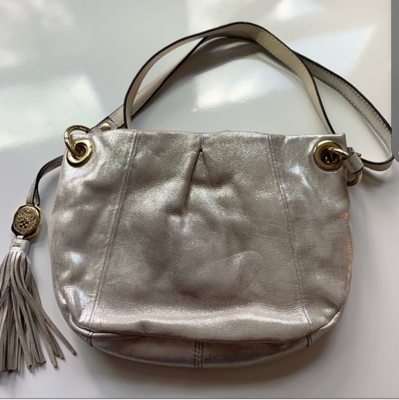 NWOT Vince Camuto Silver Leather Crossbody - Picture 7 of 10